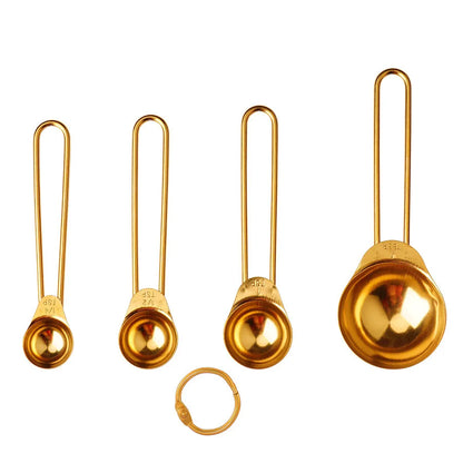 kitchen titanium gold stainless steel measuring cup measuring spoon