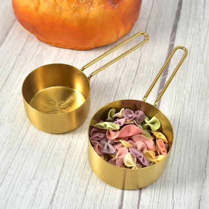 kitchen titanium gold stainless steel measuring cup measuring spoon