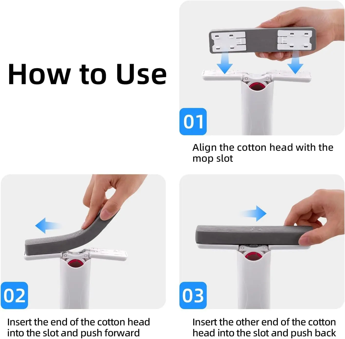 Cleaning Mops With Sponge Self-squeezing