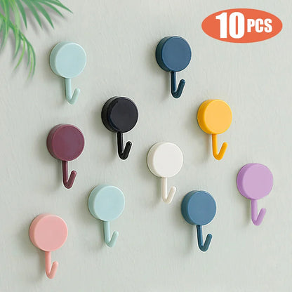 10PCS Colourful Self Adhesive Wall Hook