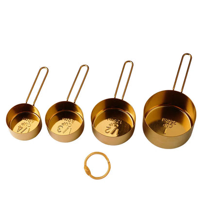 kitchen titanium gold stainless steel measuring cup measuring spoon